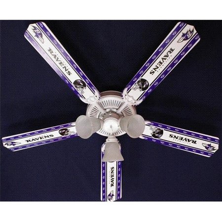 CEILING FAN DESIGNERS Ceiling Fan Designers 52FAN-NFL-BAL NFL Baltimore Ravens Football Ceiling Fan 52 In. 52FAN-NFL-BAL